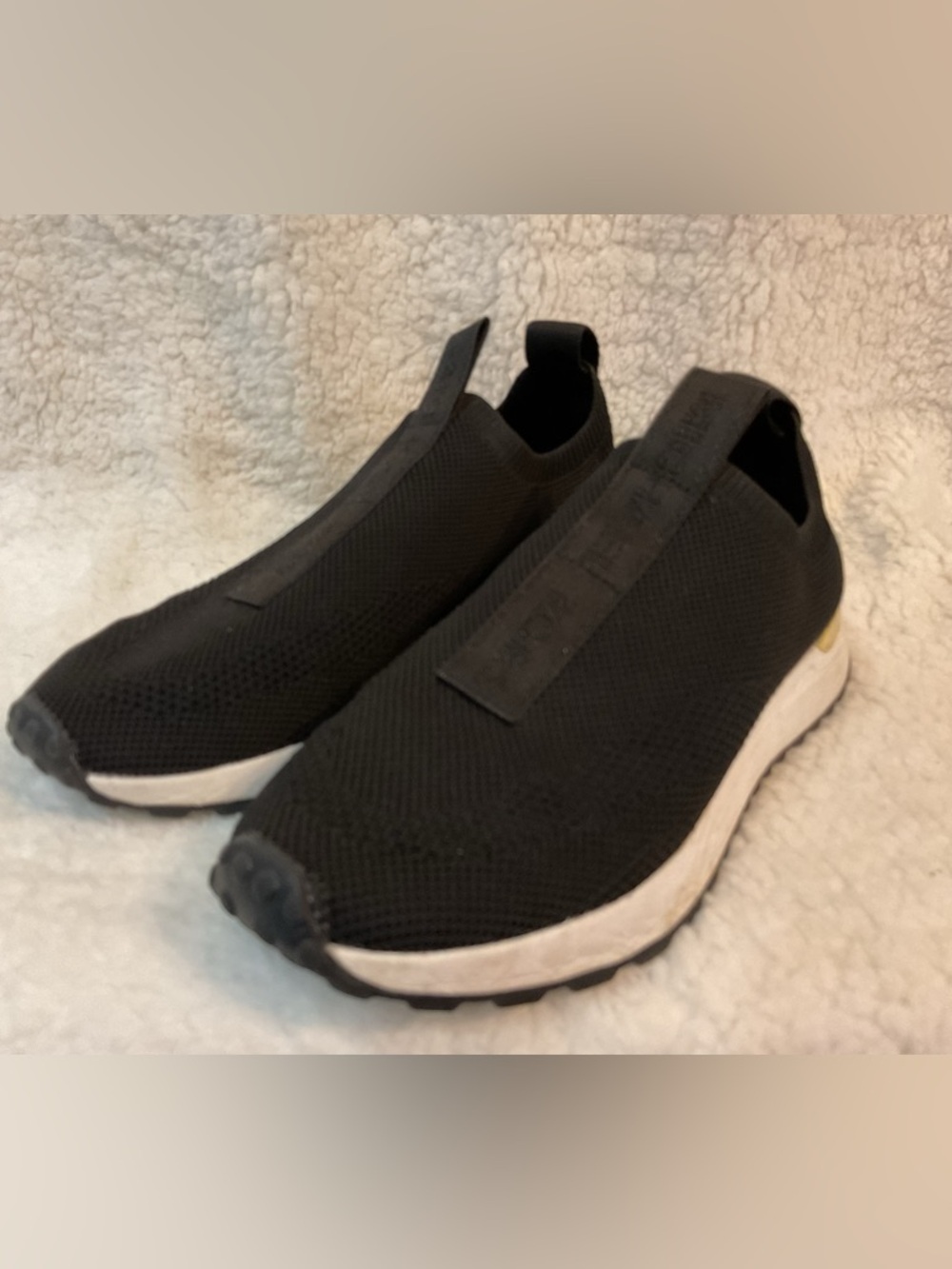 Michael Kors Black Slip-On Knit Athletic Sneakers